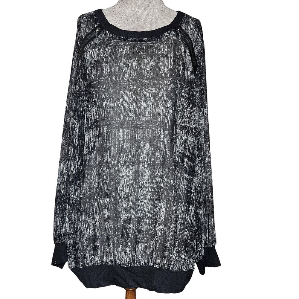 Lane Bryant Sheer Long Sleeve Blouse Size 18 New with Tag